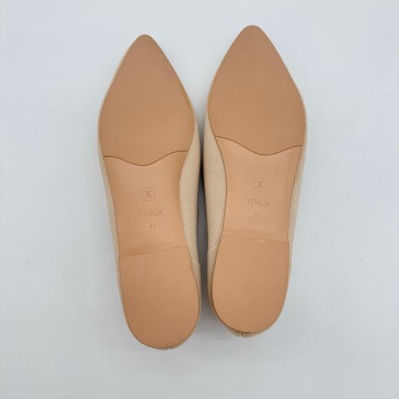 Vivaia Ultra Soft Machine Washable Cloud Comfort Old Money Knit Flats Almond 9.5 - Picture 6 of 8